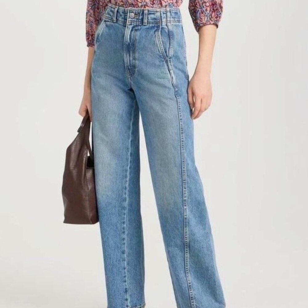 Apiece Apart Meridian Jean Denim in Austin Wash.